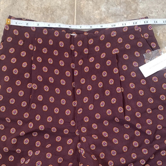 Anthropologie Marsden Wide leg Boho multi color geo print viscose pants size 0 - Picture 9 of 14